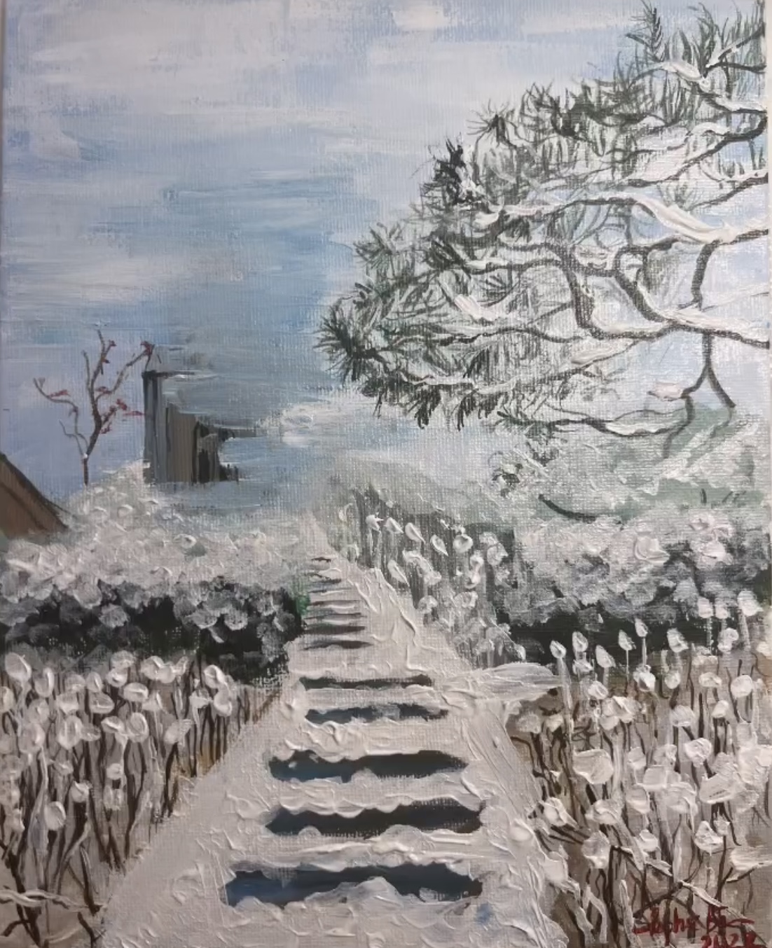 I painted the snow in korea