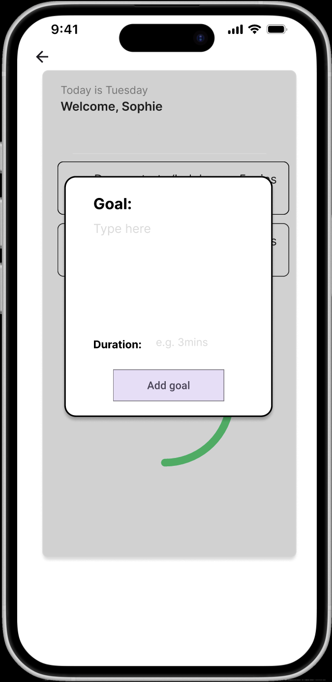 Add New Goal Interface